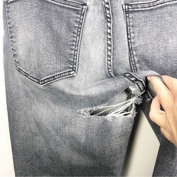 MADEWELL | Black Gray Wash Distressed High Riser Skinny Jeans Women’s Size 30/10 - Picture 13 of 14